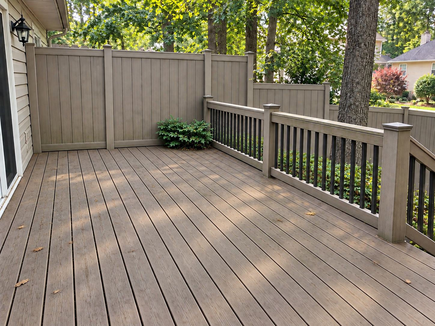 After: same deck or fence cleaned